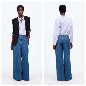 MADEWELL Wide Sweep Trouser Women’s 26 Blue Wide Leg Jeans Capsule Festival